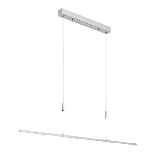 Lucande LED-pendellampe Arnik, 140 cm, nikkelfarget, dimbar Outlet