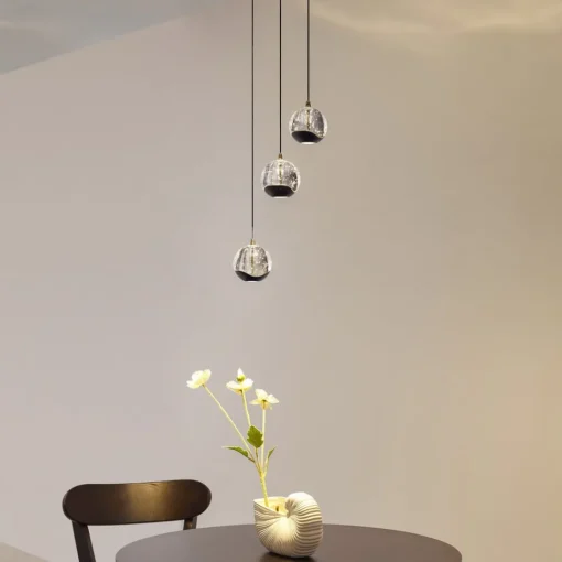 Lucande LED-pendellampe Hayley, svart, 3 lyskilder, glass| Pendellamper