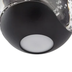 Lucande LED-pendellampe Hayley, svart, 3 lyskilder, glass| Pendellamper