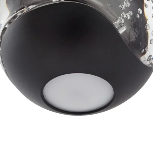 Lucande LED-pendellampe Hayley, svart, 3 lyskilder, glass| Pendellamper