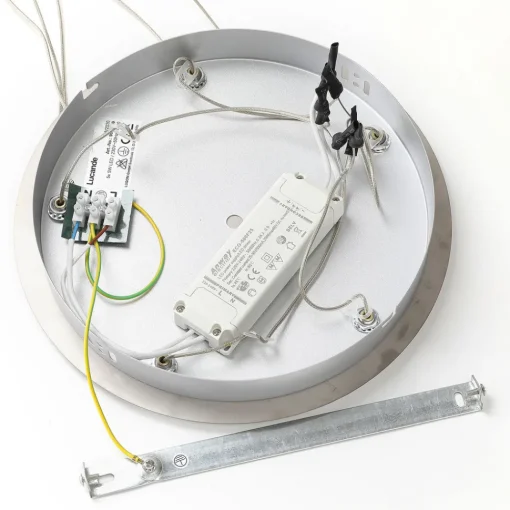 Lucande LED-pendellampe Hayley, Ø 30 cm, 5 lyskilder, krom, glass Discount
