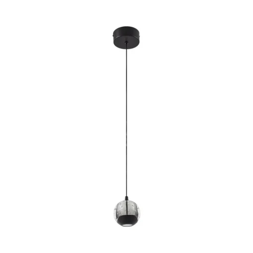 Lucande LED-pendellampe Hayley, svart, 1 lyskilde, glass| Pendellamper