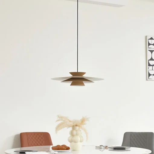 Lucande LED-pendellampe Livie, beige, aluminium, Ø 50 cm Discount