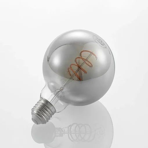 Lucande LED-pære E27 G95 4W smoke 1,800K dimbar Best