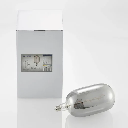 Lucande LED-pære E27 T140 4 W 1 800 K dimbar røyk| E27 Pærer|Dimbar Led-Pære