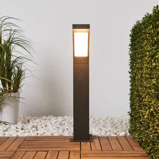 Lucande LED-pullertlampe Juvia, 60 cm, antrasitt, IP54 Online