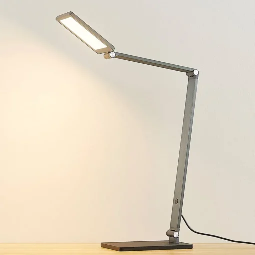 Lucande LED-skrivebordslampe Mion, 41 cm, kantet, dimbar| Kontorbelysning|Bordlamper