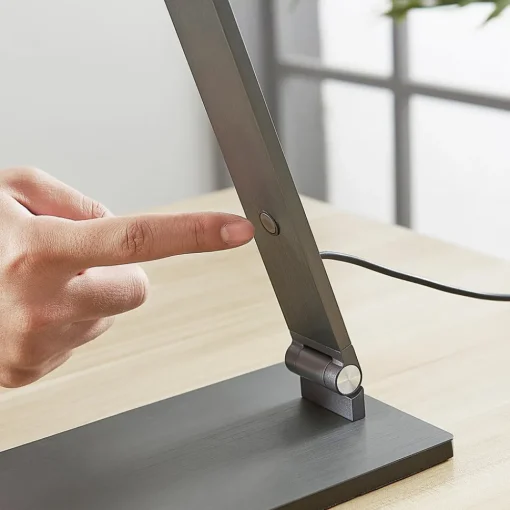Lucande LED-skrivebordslampe Mion, 41 cm, kantet, dimbar| Kontorbelysning|Bordlamper