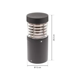 Lucande LED-sokkellampe , 27 cm, antrasitt, IP54 Discount