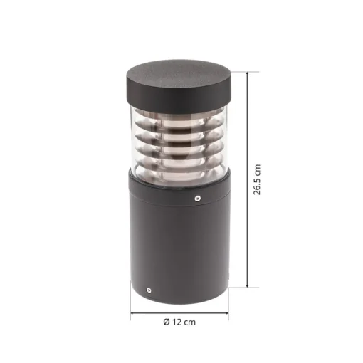 Lucande LED-sokkellampe , 27 cm, antrasitt, IP54 Discount