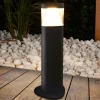 Lucande LED-sokkellampe Milou, høyde 30 cm, antrasitt, aluminium Best