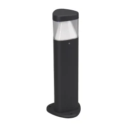 Lucande LED-sokkellampe Milou, høyde 30 cm, antrasitt, aluminium Best