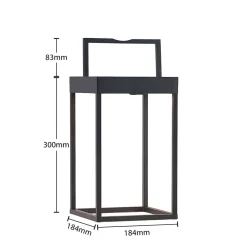 Lucande LED-solcellelampe Lynzy, 38 cm, svart, metall, IP65| Dekorasjonsbelysning|Led-Utendørs