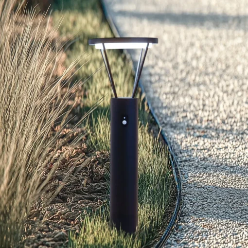 Lucande LED-solcellelampe Elario, 80 cm, CCT, sensor| Solcellelamper Med Sensor|Led-Utendørs