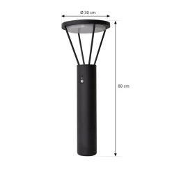 Lucande LED-solcellelampe Elario, 80 cm, CCT, sensor| Solcellelamper Med Sensor|Led-Utendørs