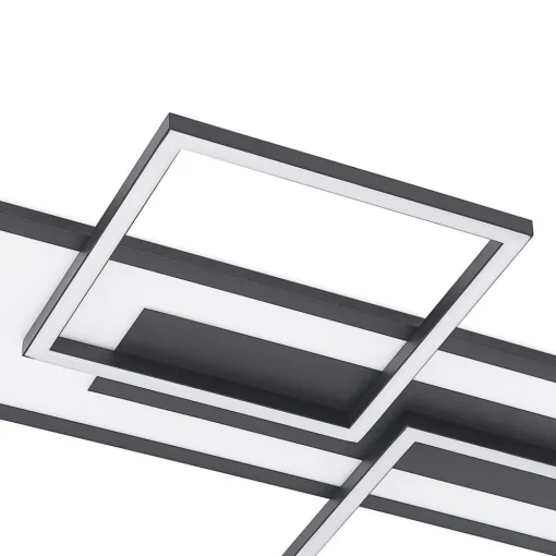 Lucande LED-taklampe Narumi, CCT, 110 cm, svart, aluminium| Design- Og Hotellbelysning|Led-Innendørs