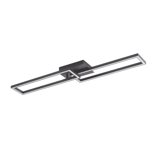 Lucande LED-taklampe Tjado, 100 cm lang, svart, metall Best