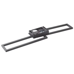 Lucande LED-taklampe Tjado, 100 cm lang, svart, metall Best