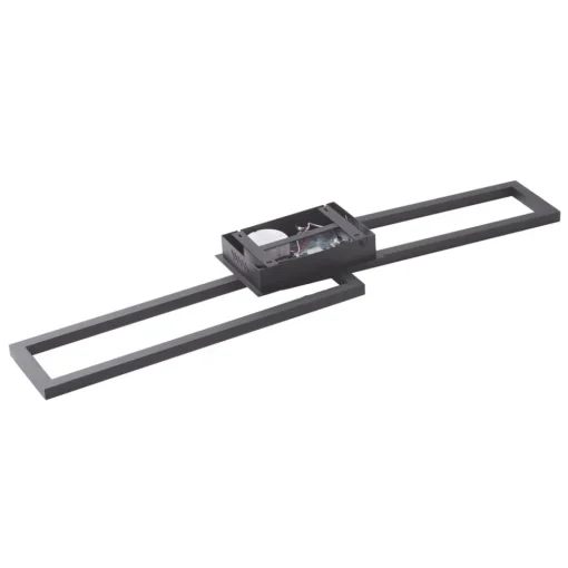 Lucande LED-taklampe Tjado, 100 cm lang, svart, metall Best