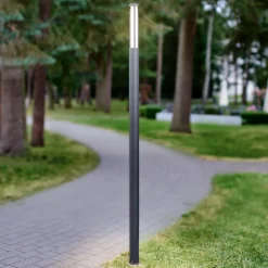 Lucande LED-utelampe Sidny, 220 cm, antrasitt, IP54 Hot