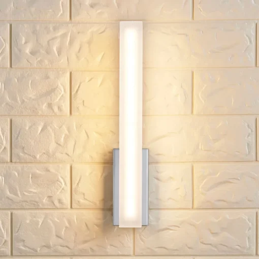 Lucande LED-vegglampe til bad Julie, 32 cm høy, krom, IP44| Led-Innendørs|Vegglamper