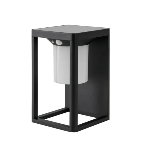 Lucande LED-vegglampe Tilena, svart, aluminium, sensor