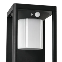 Lucande LED-vegglampe Tilena, svart, aluminium, sensor
