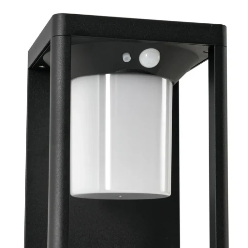 Lucande LED-vegglampe Tilena, svart, aluminium, sensor