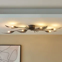 Lucande Nelian taklampe med plantedekor, G9| Vegglamper