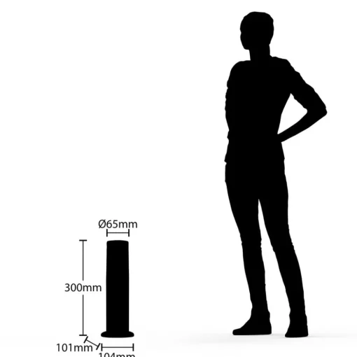 Lucande Obbie sokkellampe, høyde 30 cm Clearance