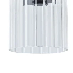 Lucande pendellampe Eirian, 90 cm, 3-lys, svart, glass Online