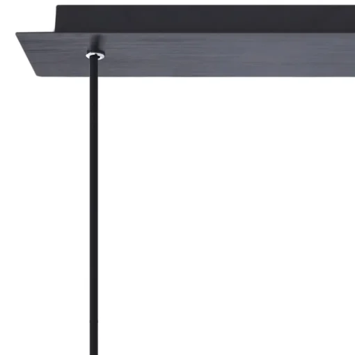 Lucande pendellampe Eirian, 90 cm, 3-lys, svart, glass Online