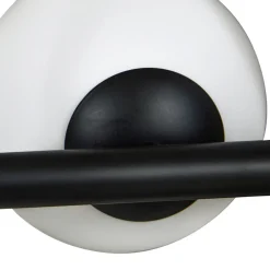 Lucande pendellampe Isandro, svart/opal, 7 lys| Pendellamper