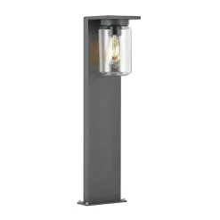 Lucande Semka veilampe, 65 cm, antrasitt, glass, aluminium| Terrassebelysning|Gatebelysning, Pullert Belysning
