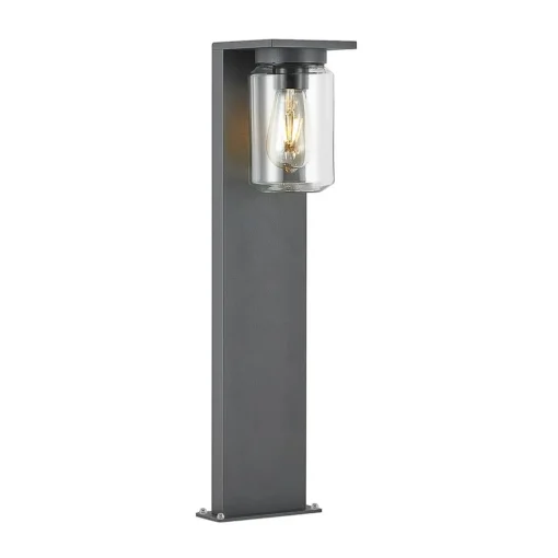 Lucande Semka veilampe, 65 cm, antrasitt, glass, aluminium| Terrassebelysning|Gatebelysning, Pullert Belysning