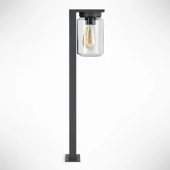 Lucande Semka veilampe, 65 cm, antrasitt, glass, aluminium| Terrassebelysning|Gatebelysning, Pullert Belysning