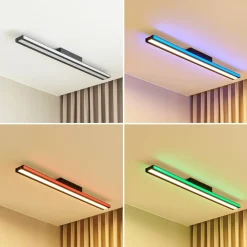 Lucande Smart LED taklampe Leicy svart 8 cm RGB CCT| Design- Og Hotellbelysning|Smarthus Belysning