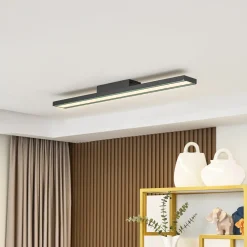 Lucande Smart LED taklampe Leicy svart 10 cm RGB CCT