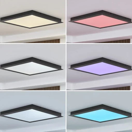 Lucande Smart LED taklampe Leicy svart 65 cm RGB CCT| Butikkbelysning|Design- Og Hotellbelysning