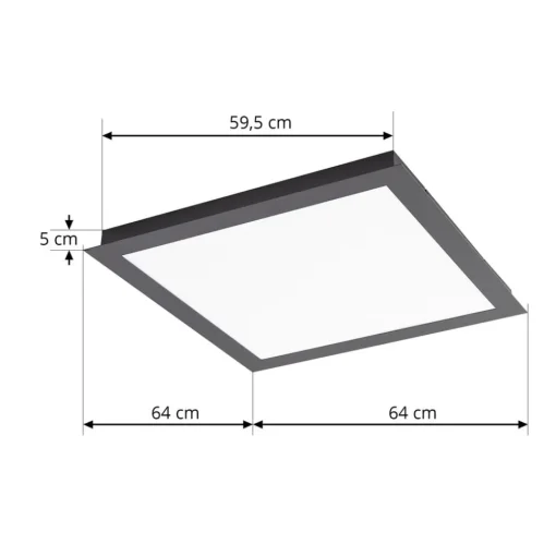 Lucande Smart LED taklampe Leicy svart 65 cm RGB CCT| Butikkbelysning|Design- Og Hotellbelysning