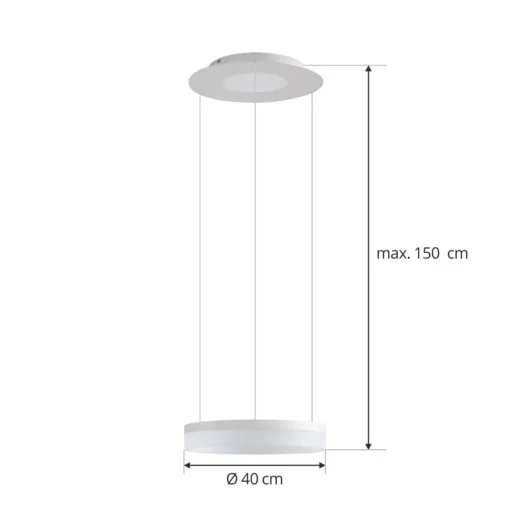 Lucande Smart LED-pendellampe Squillo hvit Tuya RGBW CCT| Smarthus Belysning