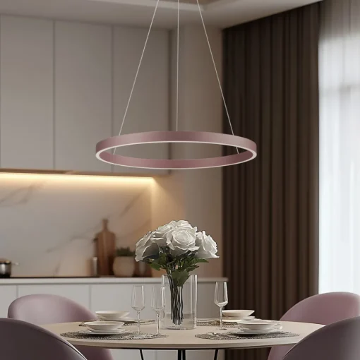 Lucande Smart LED-pendellampe Yonam, kaffe, 1-lys, Tuya Clearance