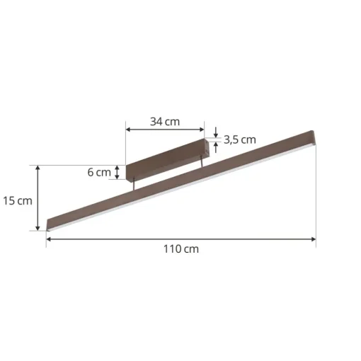 Lucande Smart LED-taklampe Mylosh, kaffe, CCT, Tuya| Smarthus Belysning