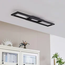 Lucande Smart LED-taklampe Tjado 115 cm svart RGB CCT Sale