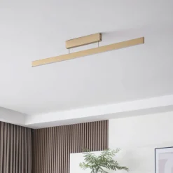 Lucande Smart LED-taklampe Mylosh, gull, CCT, Tuya Online