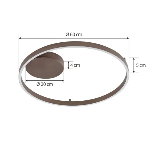 Lucande Smart LED-taklampe Moise, kaffe, CCT, Tuya Discount