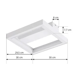 Lucande Smart LED-taklampe Tjado, 30 cm, hvit, RGBW| Smarthus Belysning|Taklamper