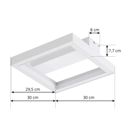Lucande Smart LED-taklampe Tjado, 30 cm, hvit, RGBW| Smarthus Belysning|Taklamper