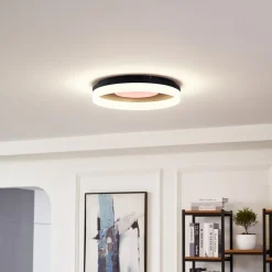 Lucande Smart LED-taklampe Squillo svart Tuya RGBW CCT| Smarthus Belysning