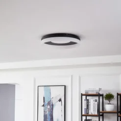 Lucande Smart LED-taklampe Squillo svart Tuya RGBW CCT| Smarthus Belysning